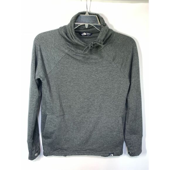 -1. The North Face Women's Raglan Sleeve Cowl Neck Pullover Sweatshirt Gray Size - Picture 1 of 10